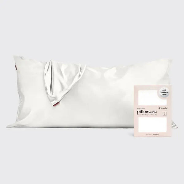 Kitsch Satin King Pillowcase - Ivory