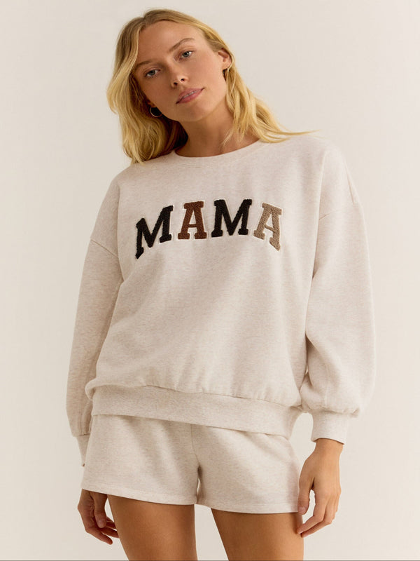 Z Supply Mama Sweatshirt - Light Oatmeal