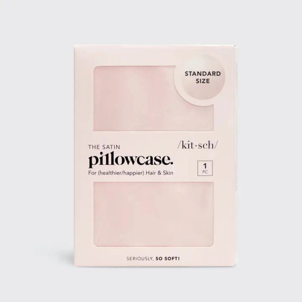 Kitsch Satin Standard Pillowcase - Blush