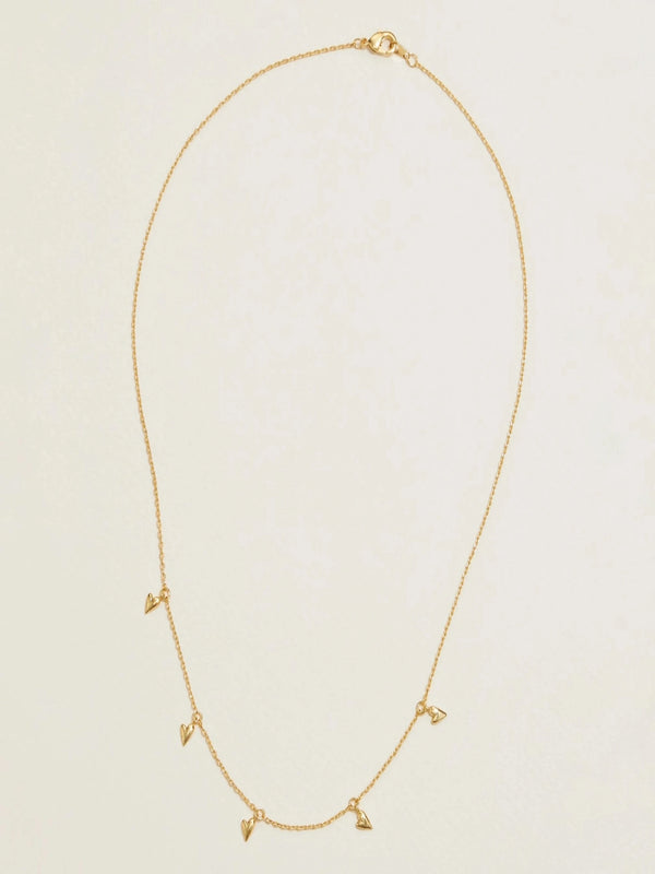 Dainty Heart Charm Necklace - Gold