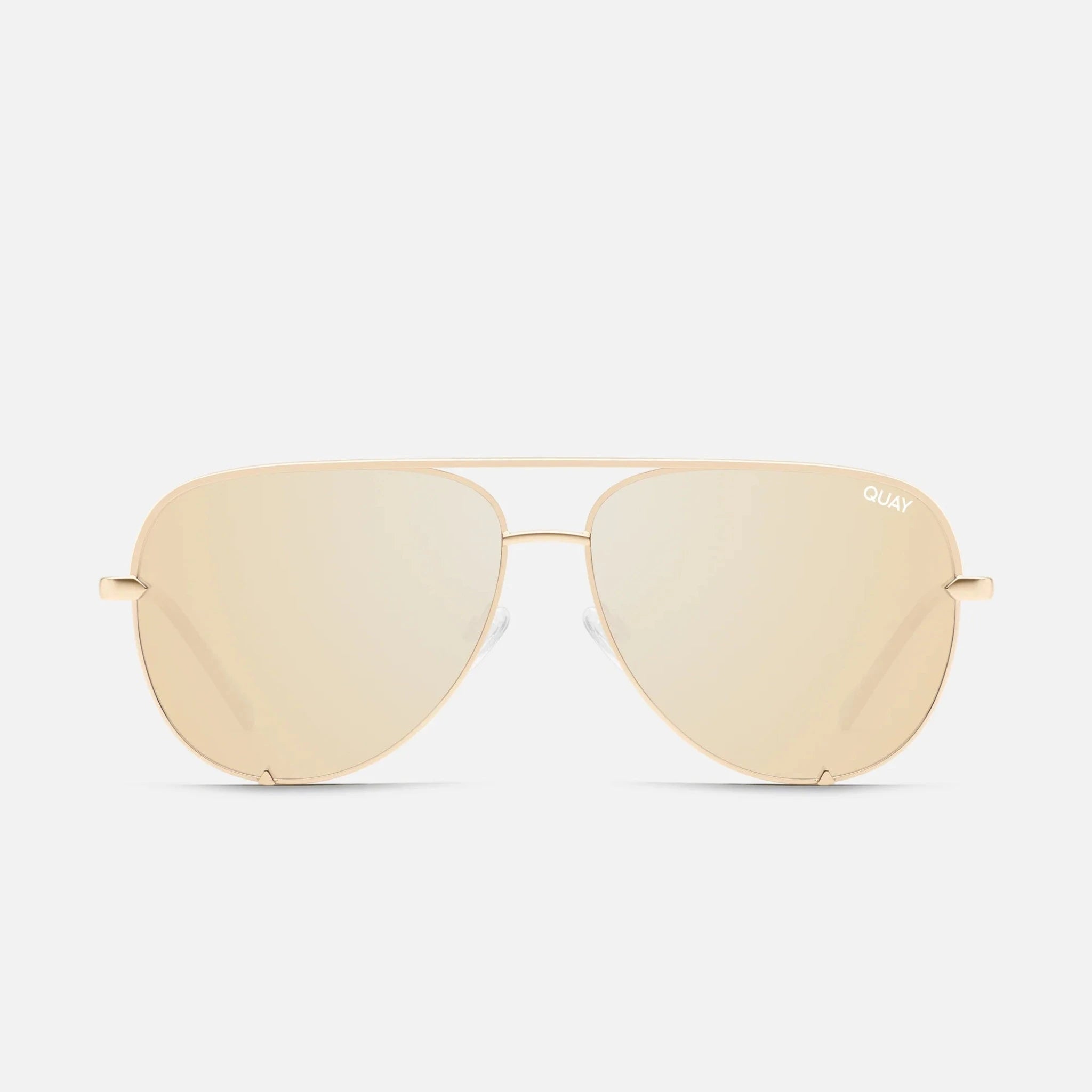 Quay High Key Sunglasses - Gold – The English Rose Boutique display picture 2