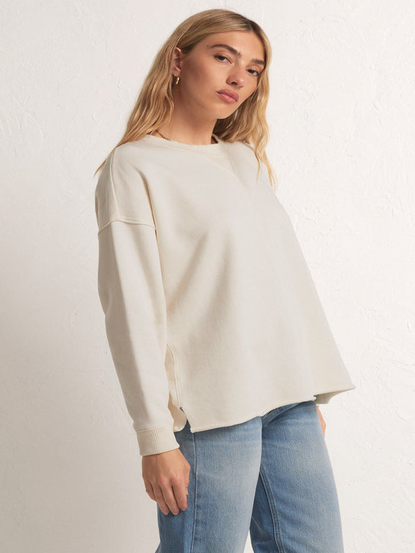 Z Supply Hermosa Sweatshirt - Sandstone