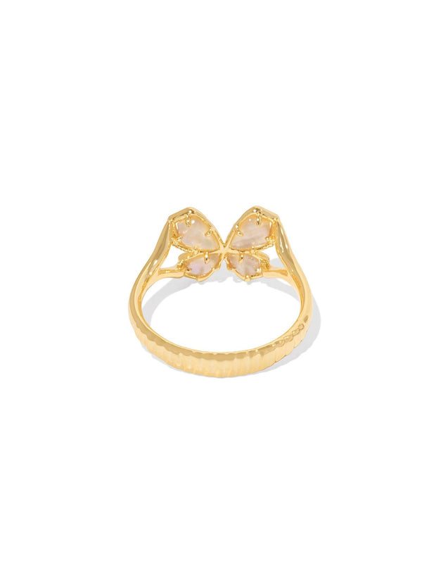 Kendra Scott Mae Butterfly Cocktail Ring Gold Golden Aralone - 8