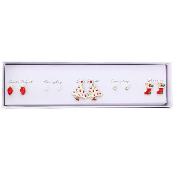 Christmas Earring Sets 5 pair