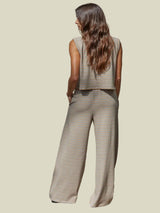 Dream State Striped Set- Taupe Sky