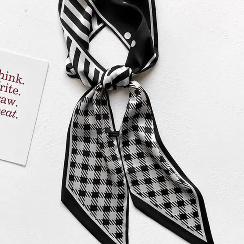 Urban Silk Scarf - Black/White