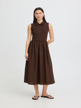 Ichi IHMONNA Dress - Chicory Coffee / Brown