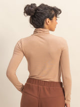 Minimal Style Turtleneck - Dark Taupe