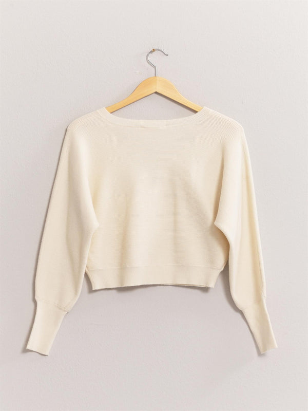 Toasty Ribbed Sweater - Cream