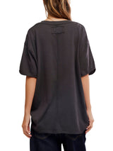 Free People Nina Tee V - Black