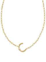 Kendra Scott Pearl Letter Short Pendent - Gold White Pearl