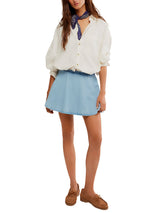 Free People Paradise Found Denim Skort - Capri Blue