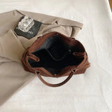 The Vintage Suede Tote Bag - Brown