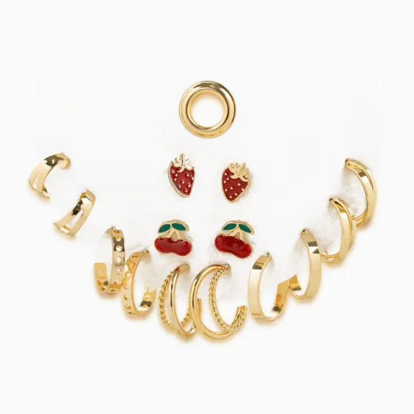 Fruity Earring Set - Gold