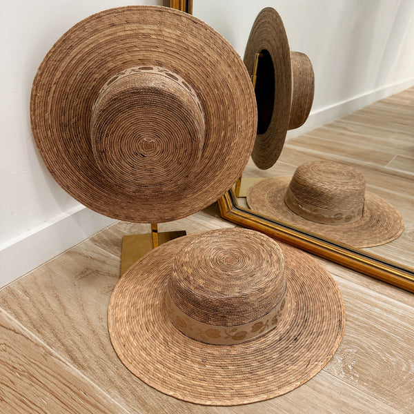 Straw Fedora Hat - Natural