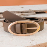 The Classic Oval Buckle Leather Belt