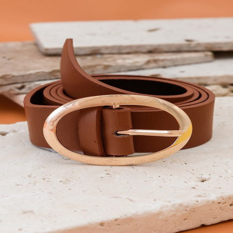 The Classic Oval Buckle Leather Belt
