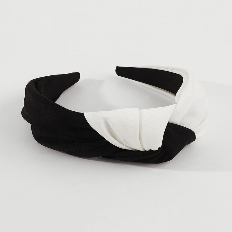 The Color Block Headband -Black/White