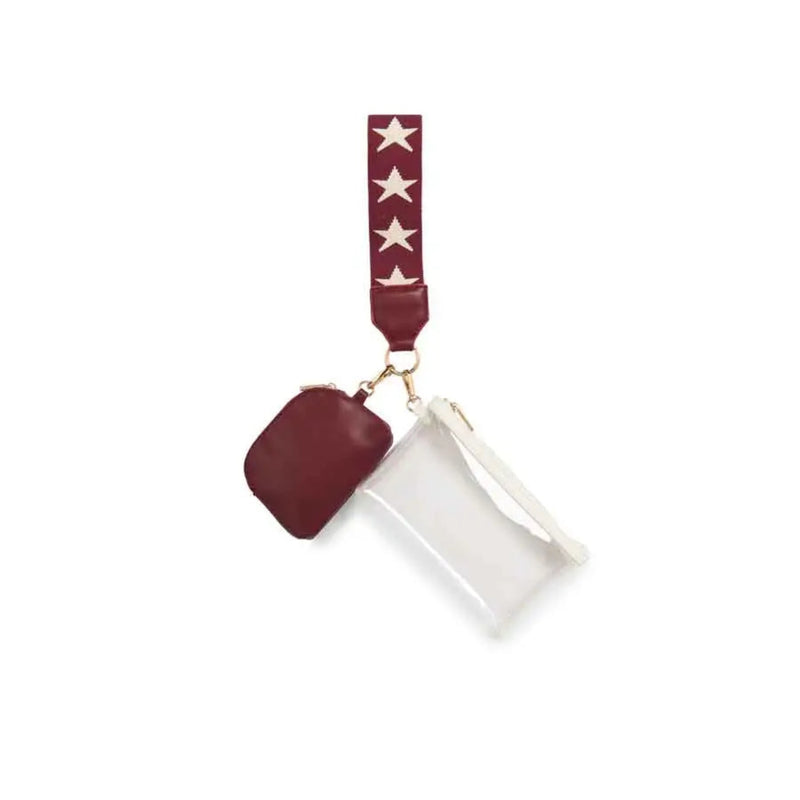 Taylor Mini Wristlet - Maroon