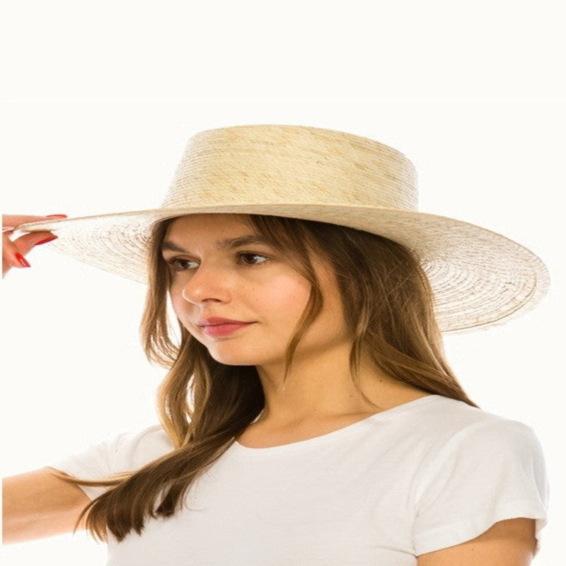 Natural Palm Leaf Gambler Hat
