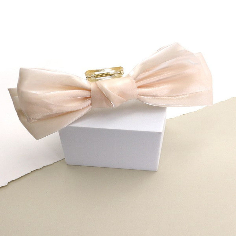 Large Double Ribbon Bow Hair Clip