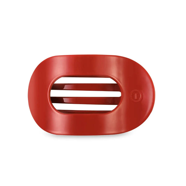 Teleties Flat Round Medium Hairclip - Red Carpet