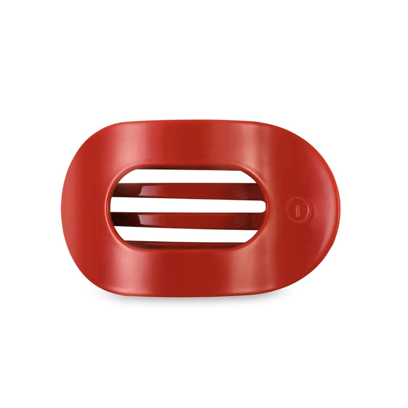 Teleties Flat Round Medium Hairclip - Red Carpet