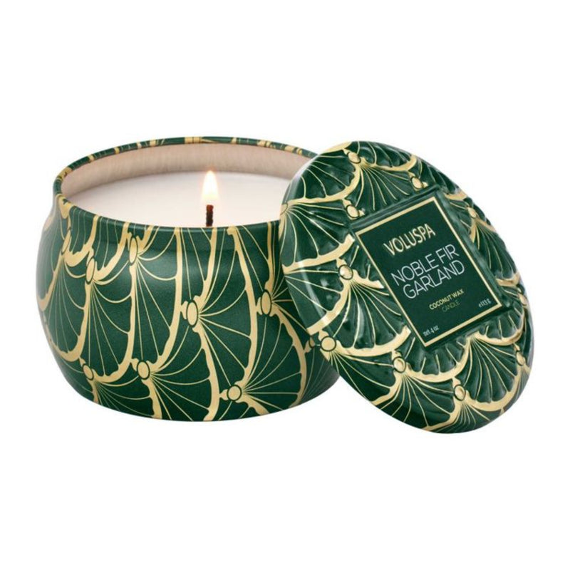 Voluspa Mini Tin Candle - Noble Fir Garland