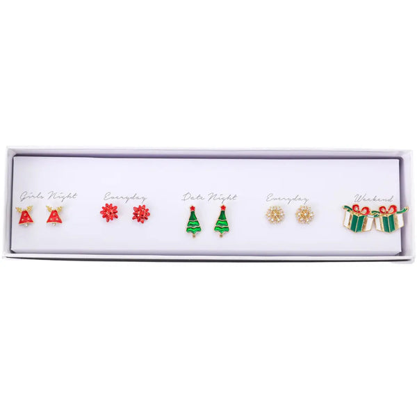 Christmas Earring Sets 5 pair