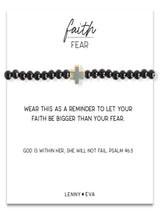 Faith Over Fear Cross Bracelet