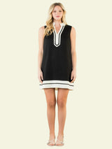Classic Contrast Dress - Black