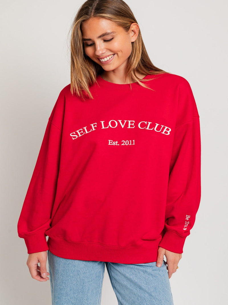 Self Love Club Crewneck - Red