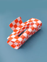 Checkered Jumbo Claw Clips