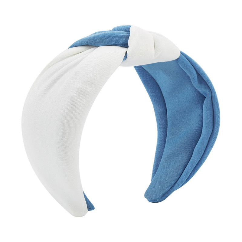 Game Day Duo Color Knot Headband - Blue/White