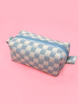 Checkered Cosmetic Makeup Bags