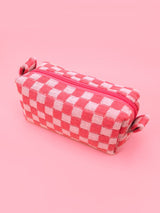 Checkered Cosmetic Makeup Bags