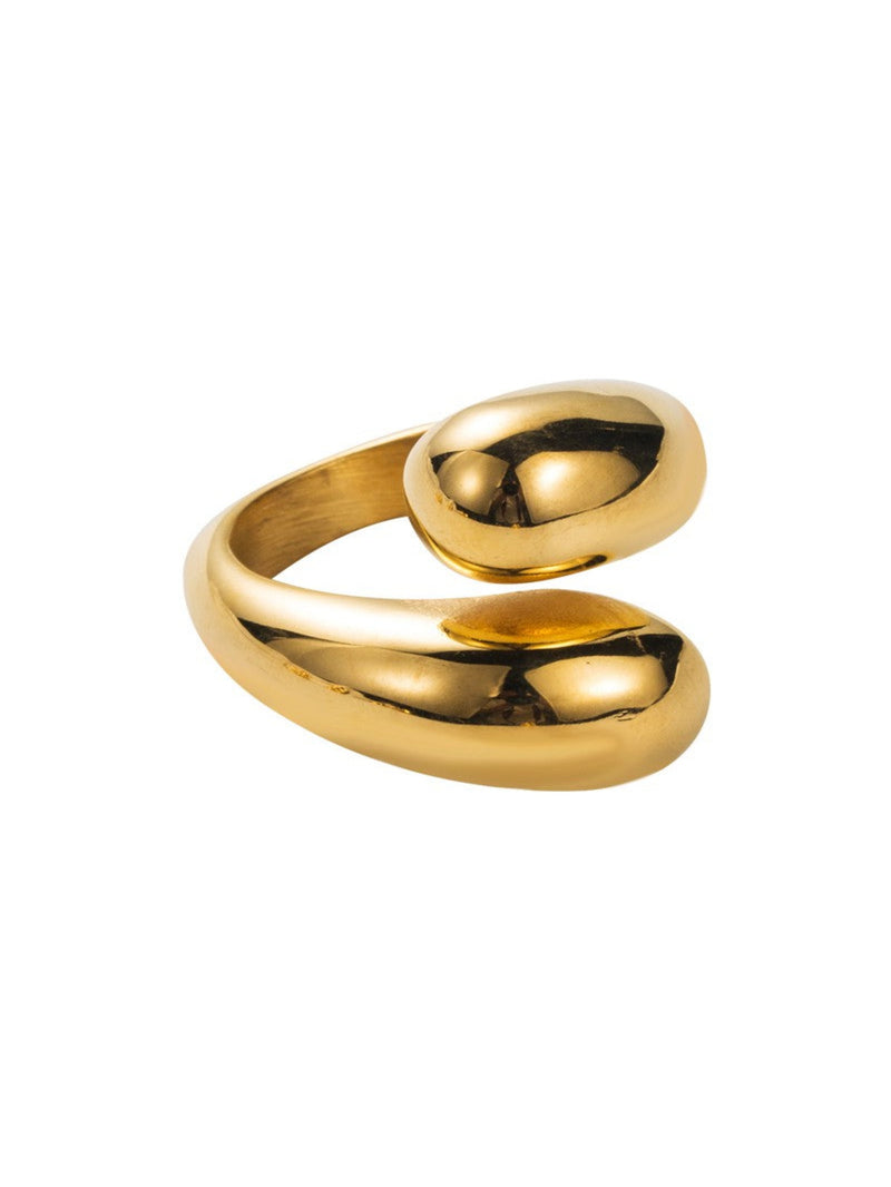 Cross Wrap Gold Ring - 6