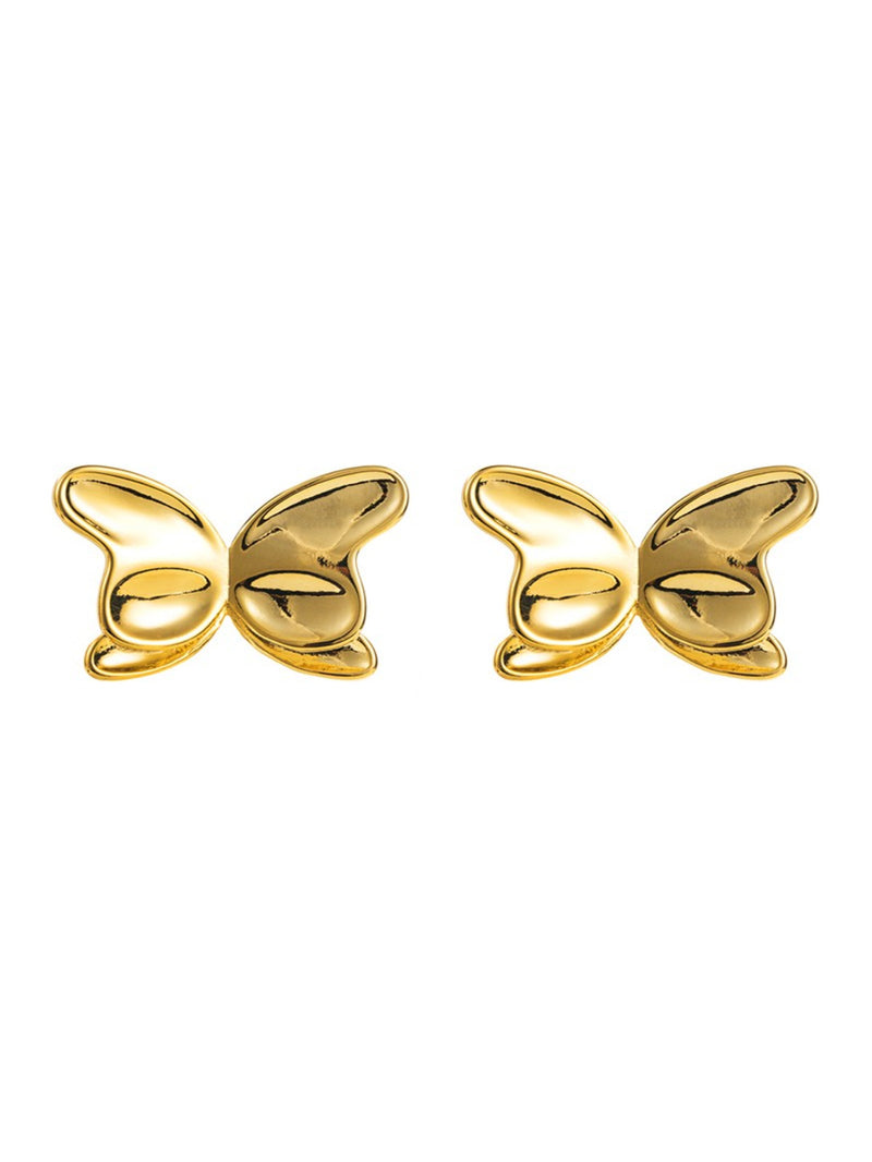 Gold Plated Copper Butterfly Stud Earrings