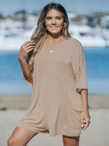 T-Shirt Romper - Taupe