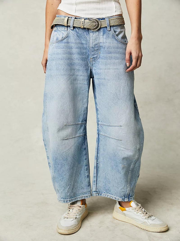 The Mid Rise Barrel Jeans