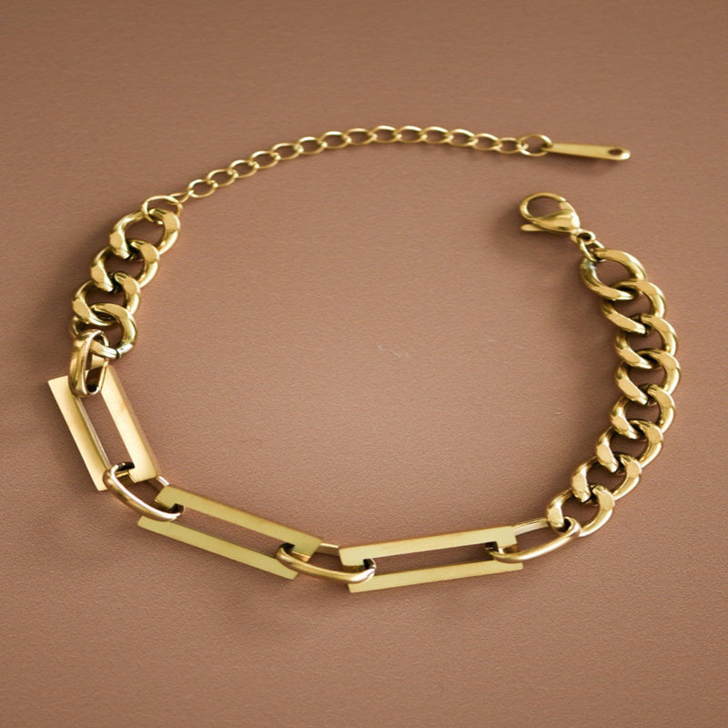 Erin Box Chain Bracelet - Gold