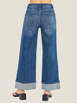 Cuffing Season High Rise Jeans - Dark Denim