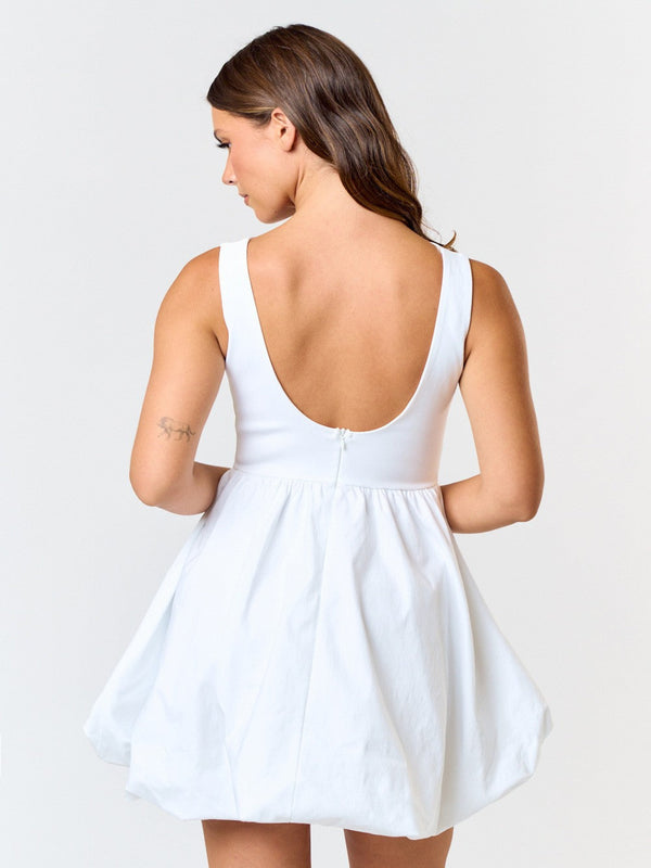 Millie Bubbled Mini Dress - Ivory