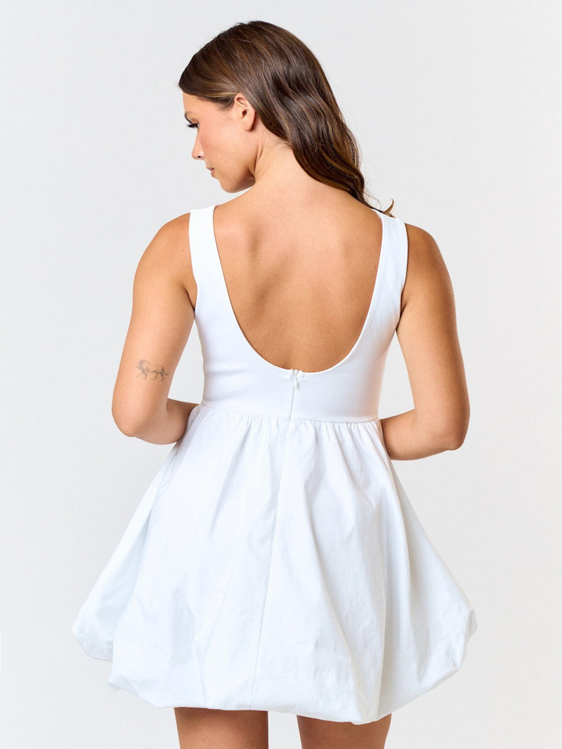 Millie Bubbled Mini Dress - Ivory