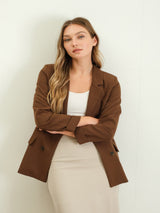 Expresso Elegance Blazer - Brown