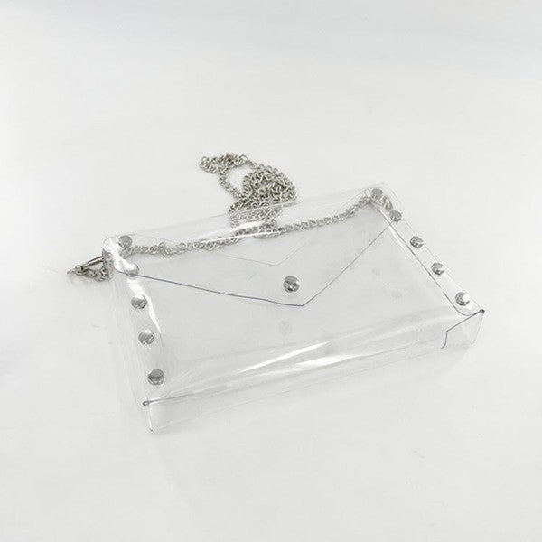 Clear Companion Cross Body And Clutch Bag - Silver