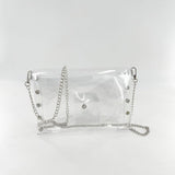 Clear Companion Cross Body And Clutch Bag - Silver