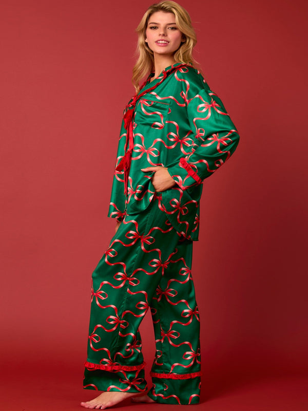 Dreaming Of Christmas PJ Set - Green/Red