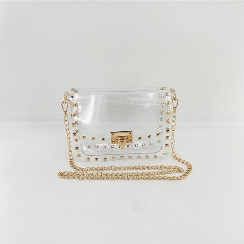 Clear Crossbody Bag - Gold