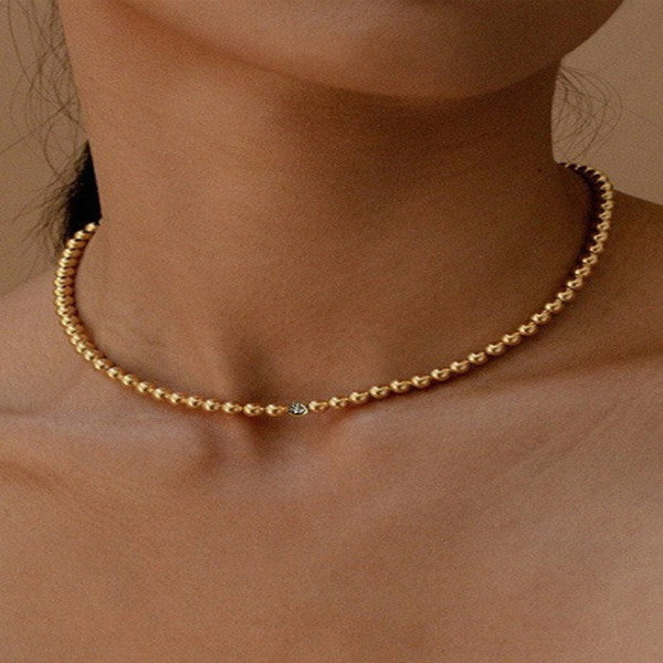 Love Struck Beaded Necklace - Gold